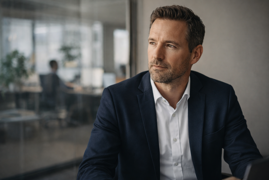 20251217 1849 Focused Professional Portrait remix 01kcppv5txfhb87r7as8f10md1